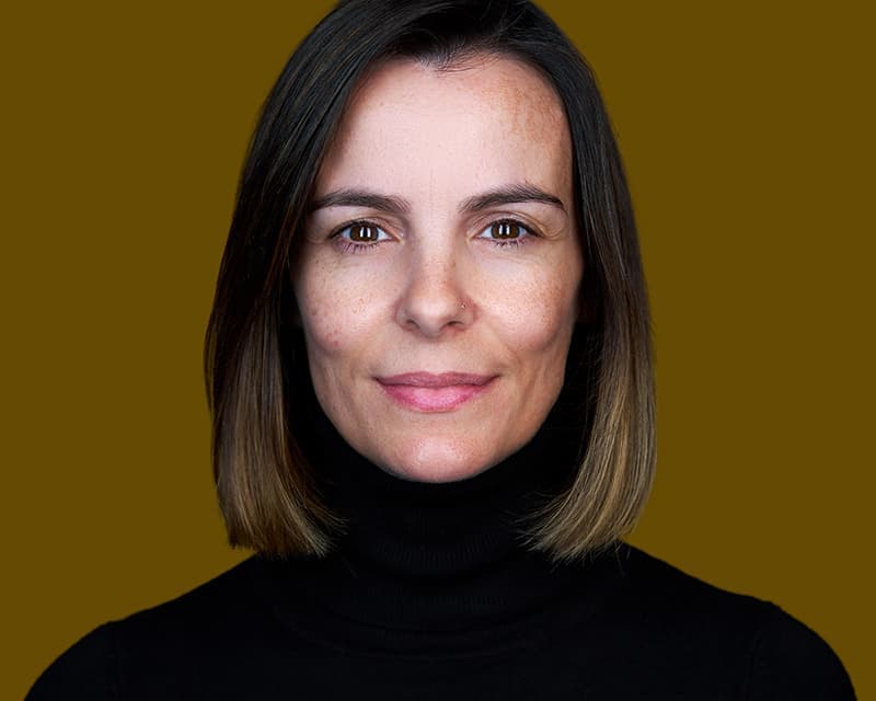 Headshot com fundo de cor